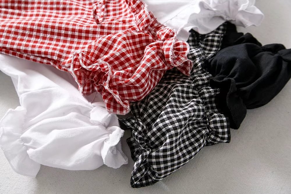 retro lace short-sleeved shirt