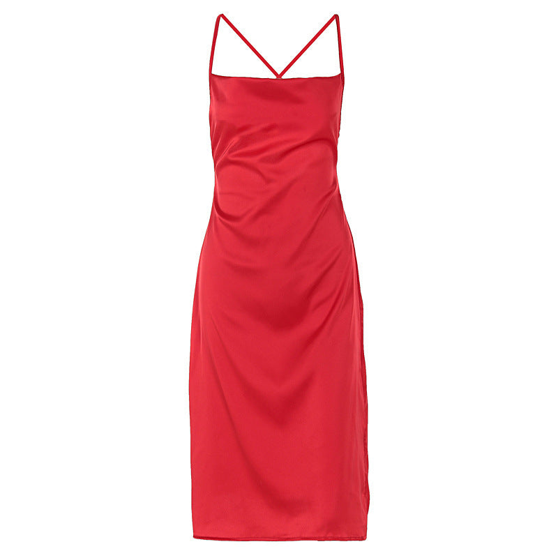 Bernadette Satin Backless Dress