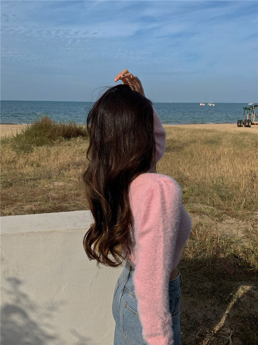 Sweet Mohair Sweater Cardigan