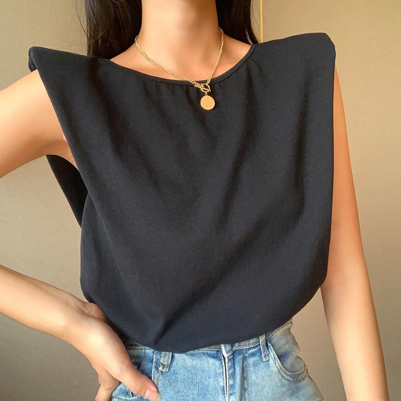 Shoulder Chain Back Shirt