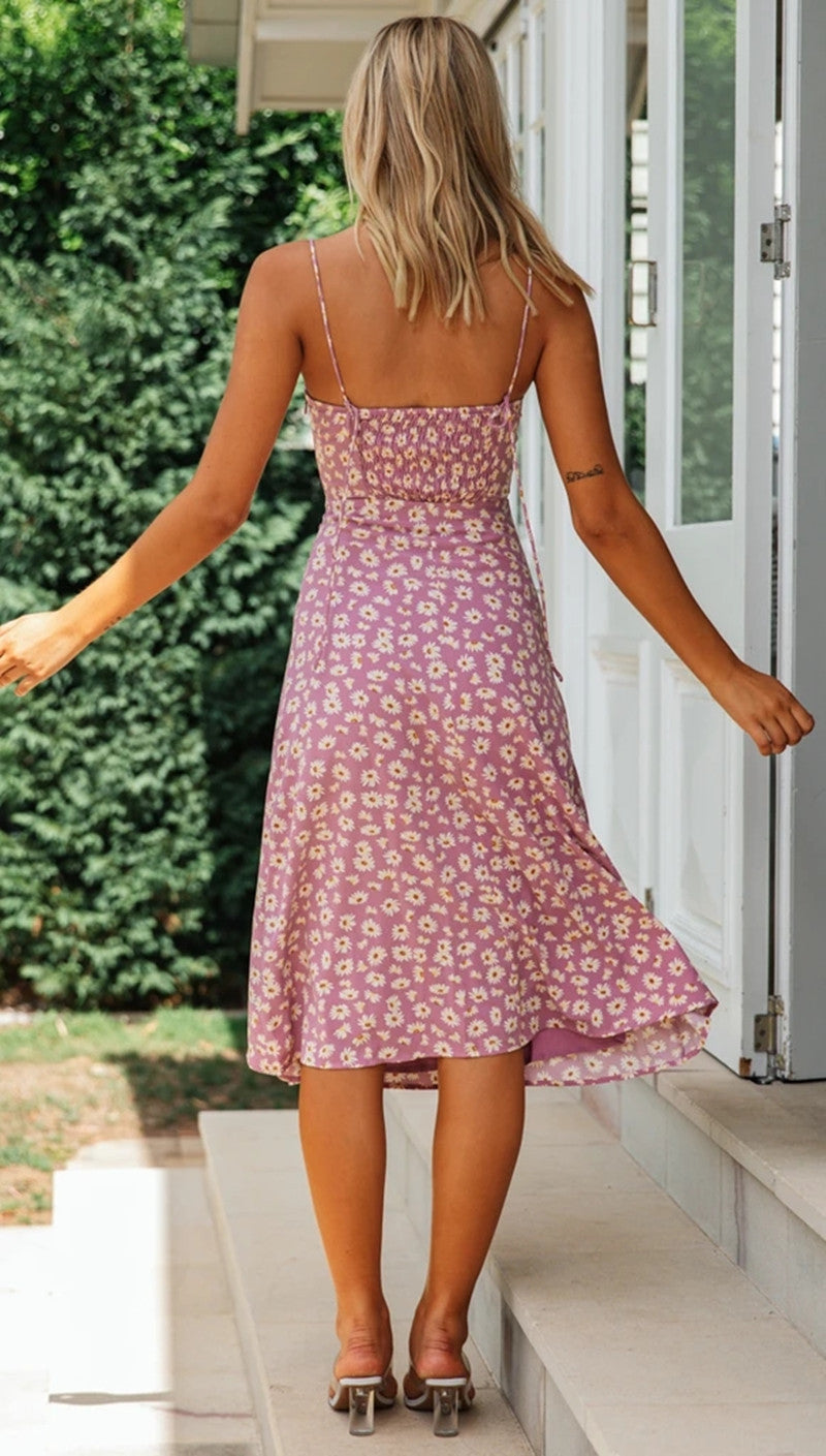 Floral split dress