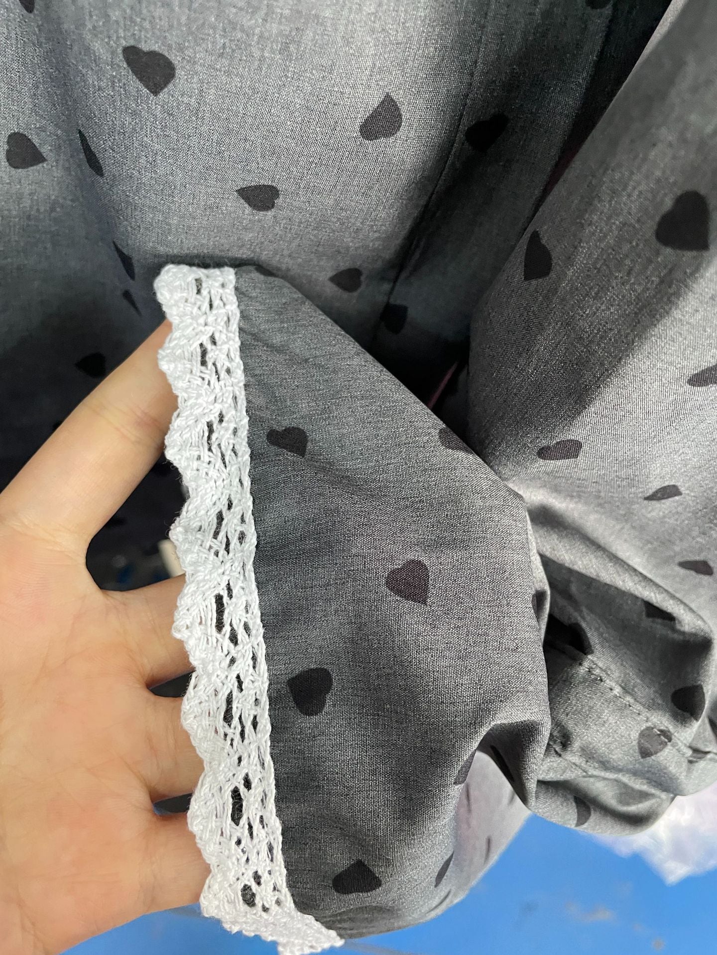 Heart Shape Printed Button Shirt