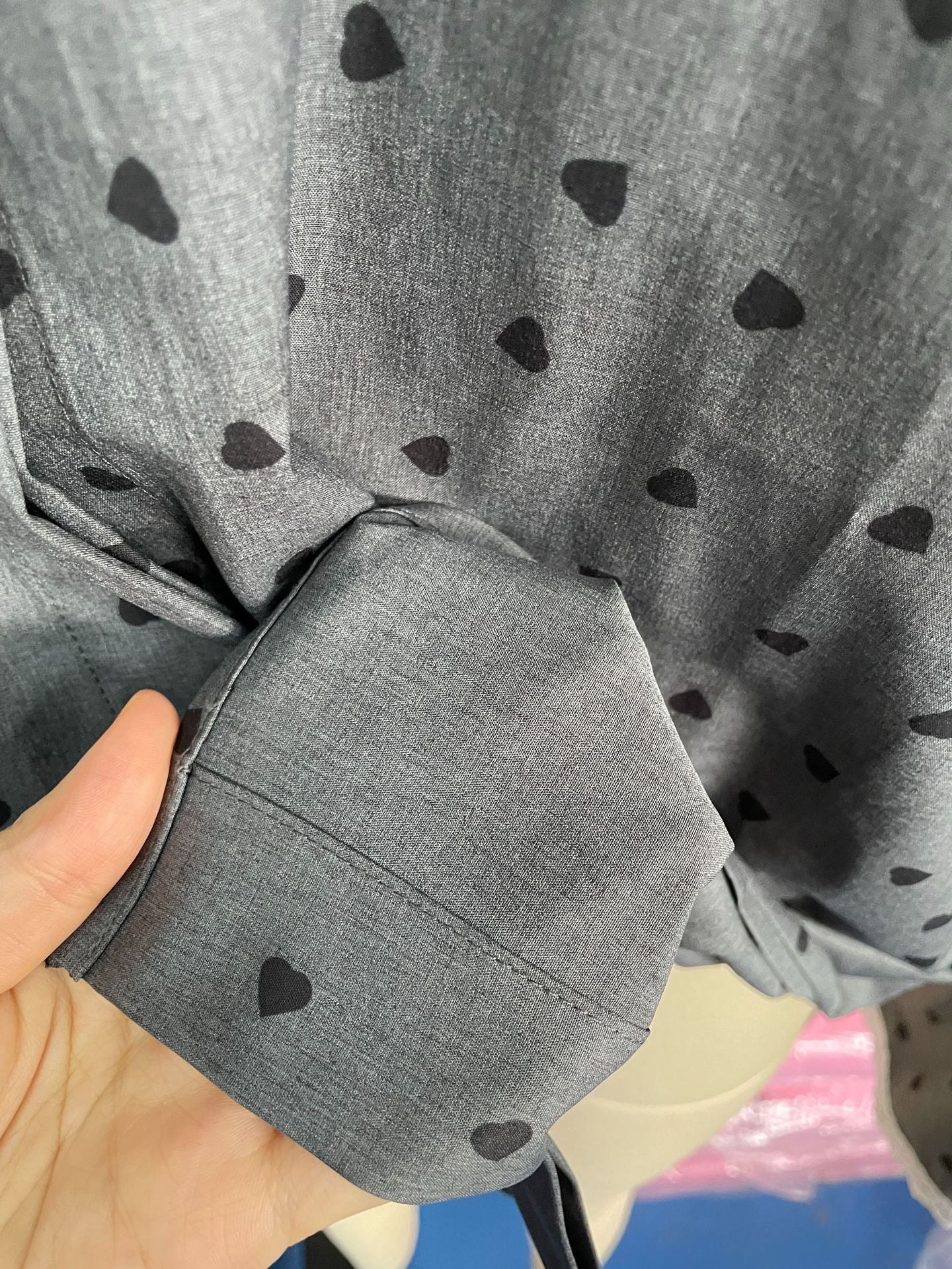 Heart Shape Printed Button Shirt