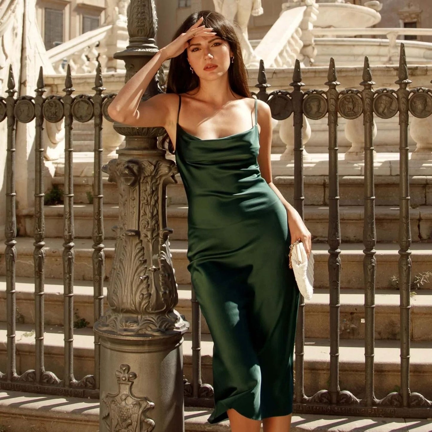 Bernadette Satin Backless Dress